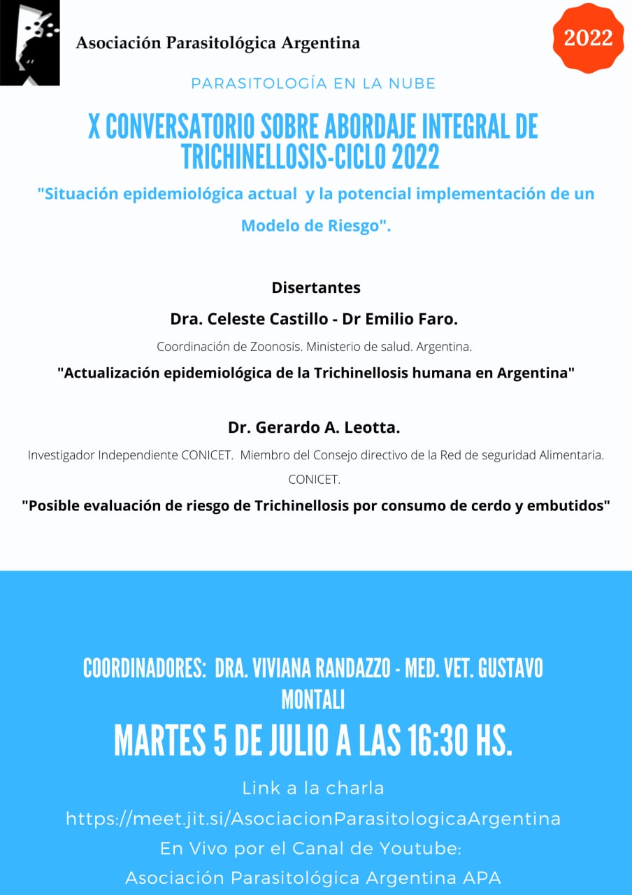 X CONVERSATORIO SOBRE ABORDAJE INTEGRAL DE TRICHINELLOSIS – CICLO 2022