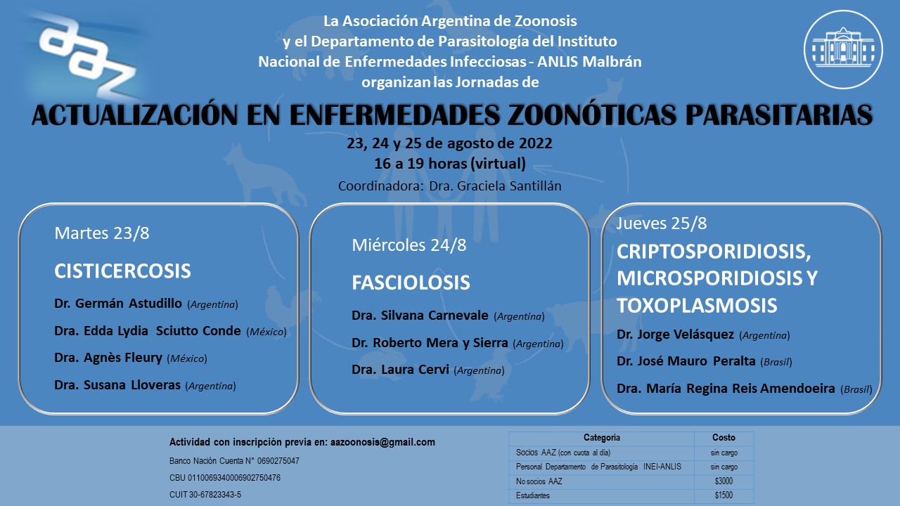 JORNADAS VITUALES: ACTUALIZACIÓN EN ENFERMEDADES ZOONÓTICAS PARASITARIAS