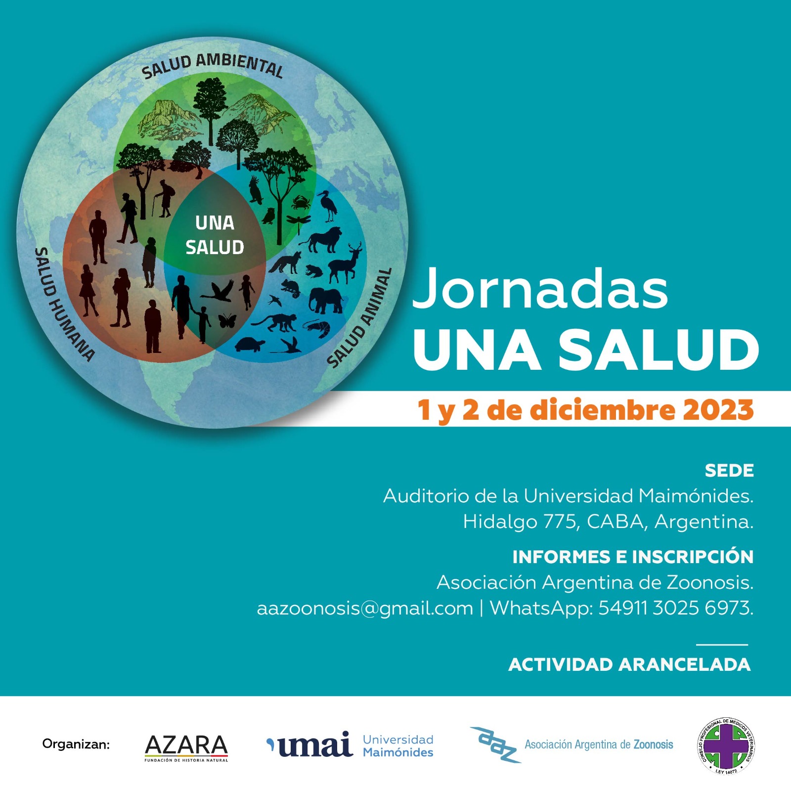 Jornadas “Una Salud”  – Viernes 1 y sábado 2 de diciembre de 2023