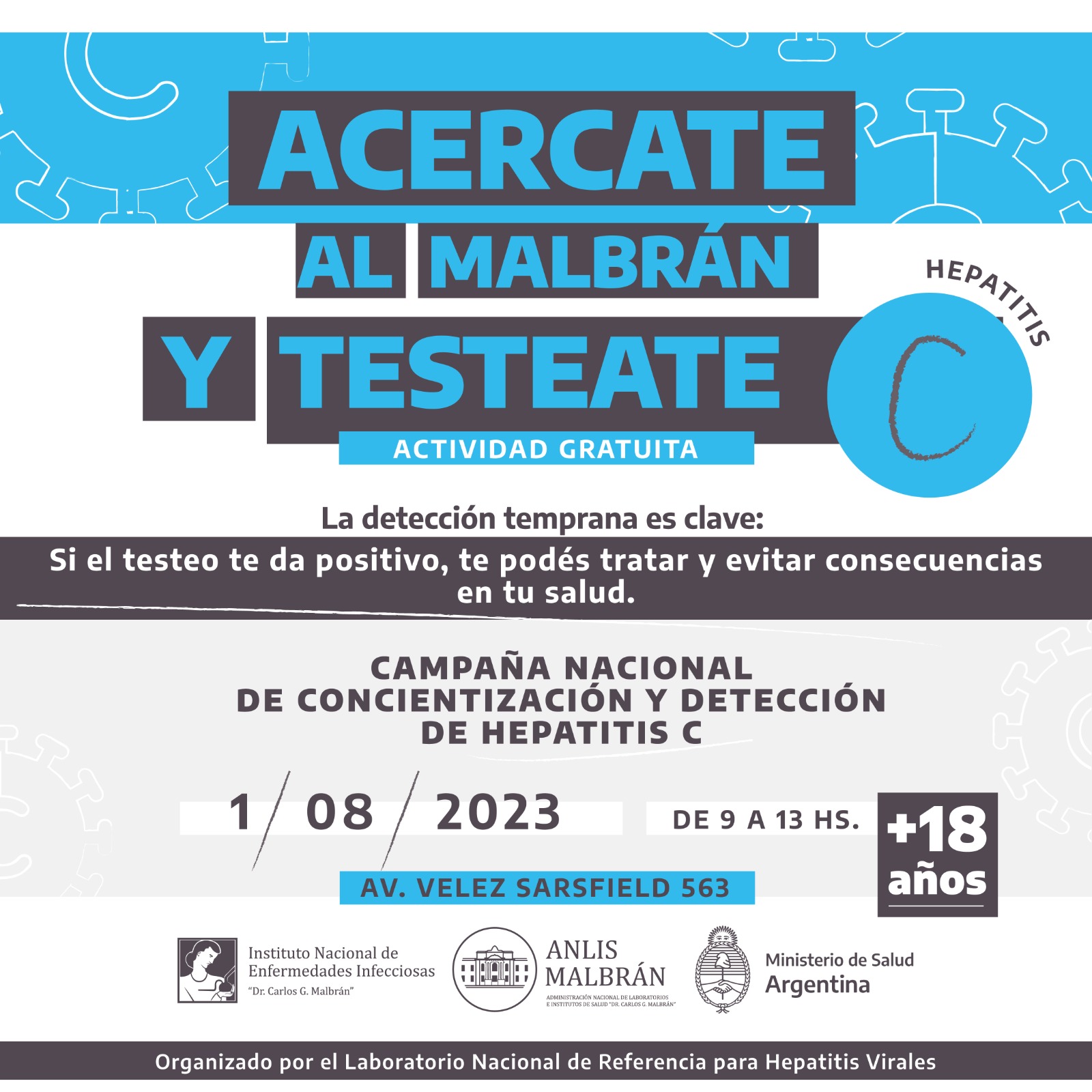 Testeo gratuito Hepatitis C en el MalbrÁn – 1 DE AGOSTO