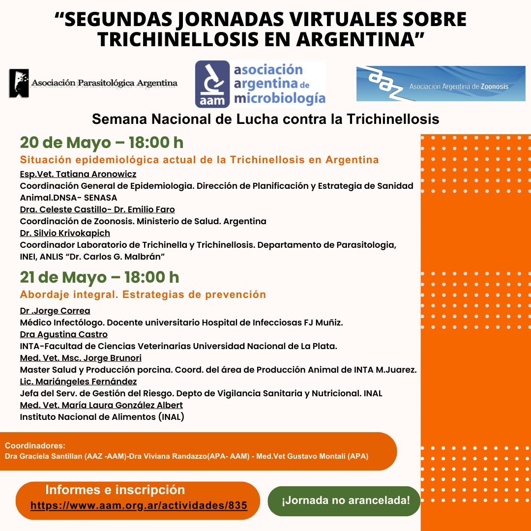 SEGUNDAS JORNADAS VIRTUALES SOBRE TRICHINELLOSIS EN ARGENTINA